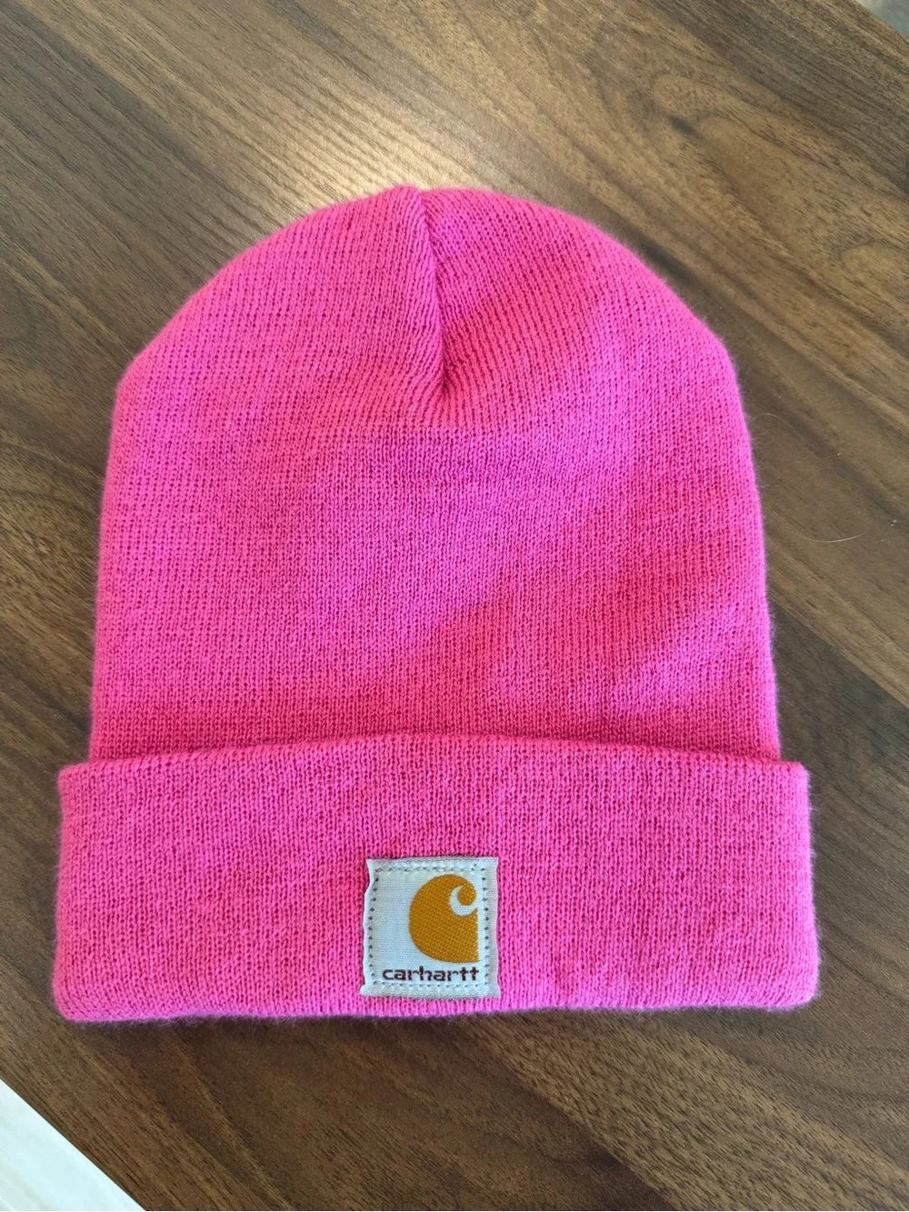 Carhartt Kids Hot Pink Cuffed Beanie with Logo Patch